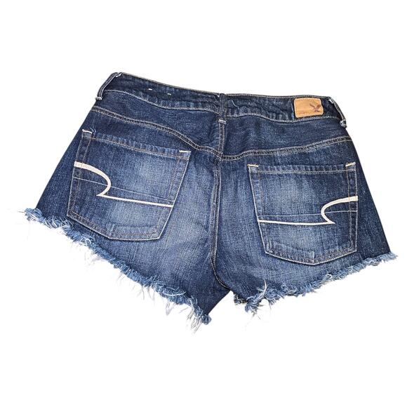 American Eagle Outfitters High Rise Festival Cut Off Denim Shorts Blue Size 6 - Picture 3 of 5